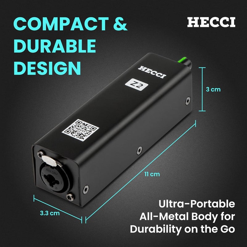 HECCI Z2 Wired Portable in Ear Monitor Amplifier, Headphone Amp with XLR and TRS Output, Headphone Amplifier with Stereo/Mono Switch for Keyboardists, Drummers, Guitar - Image 3